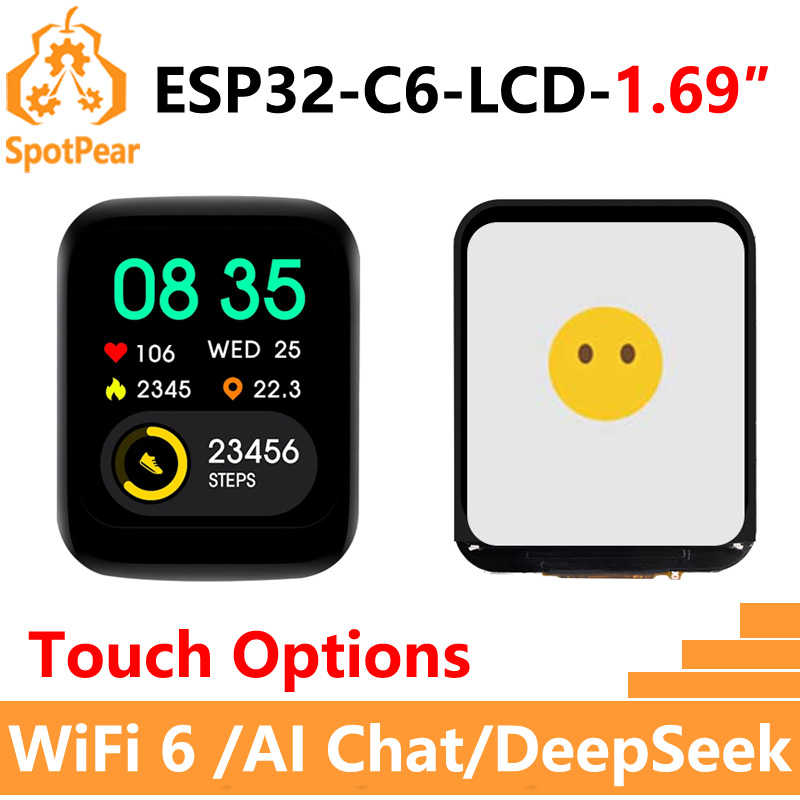 Esp32 C6 - Waveshare ESP32-C6 1,69 inç Dokunmatik LCD