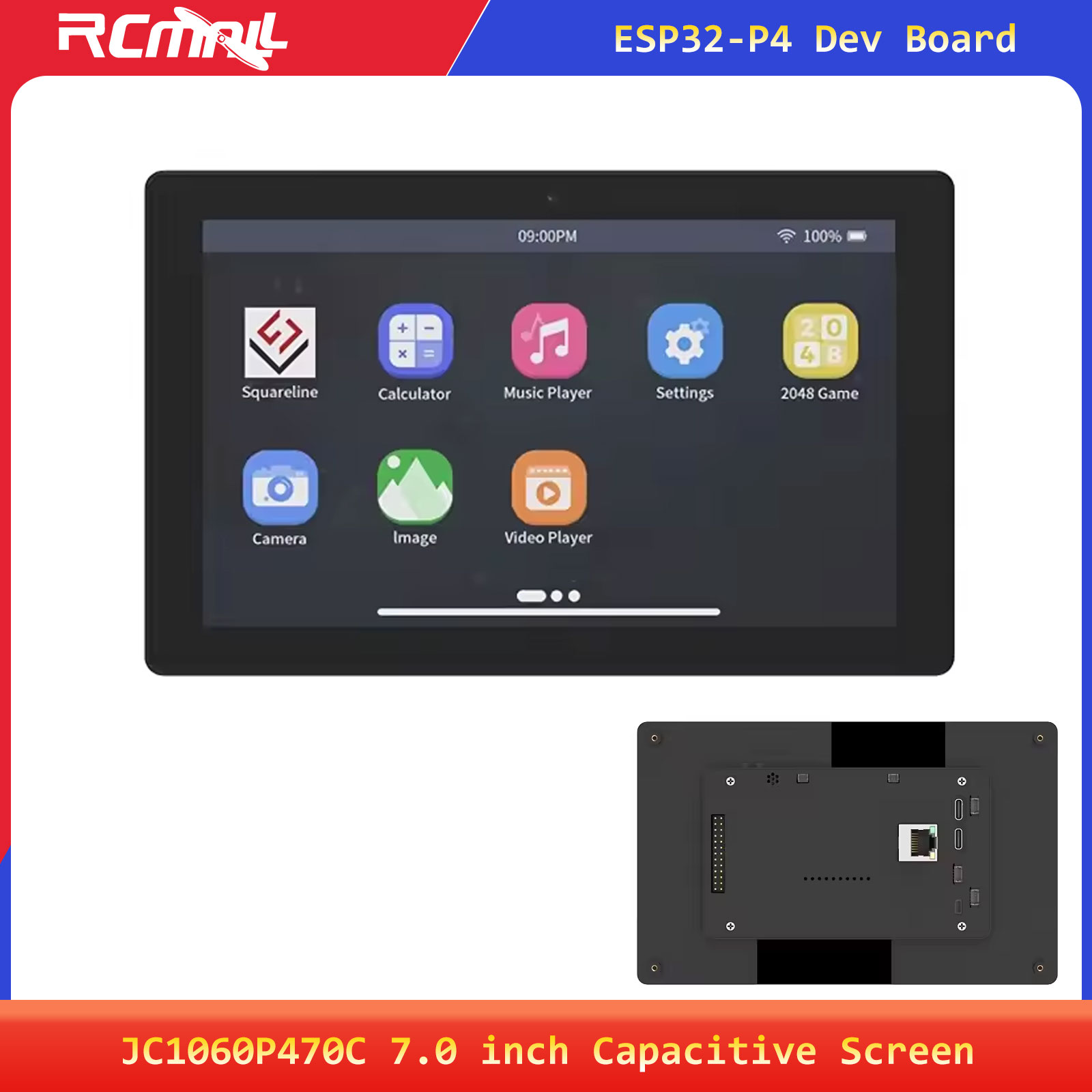 Esp32 C6 - JC1060P470C 7.0 inç 1024x600 IPS Kapasitif
