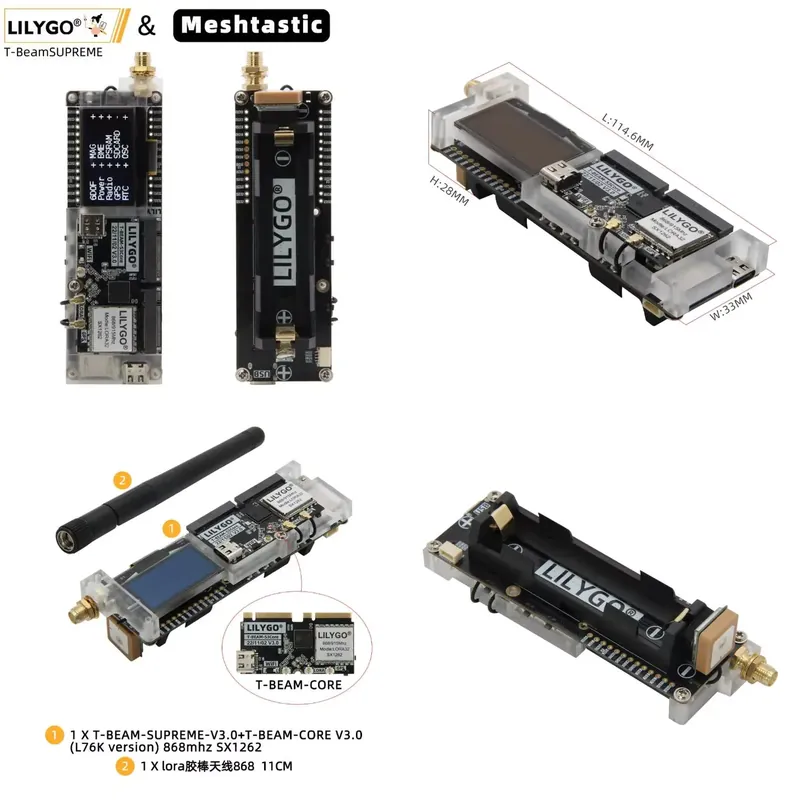 Esp32 S3 - LILYGO T-Beam ESP32-S3 SX1262 Meshtastic Modülü,