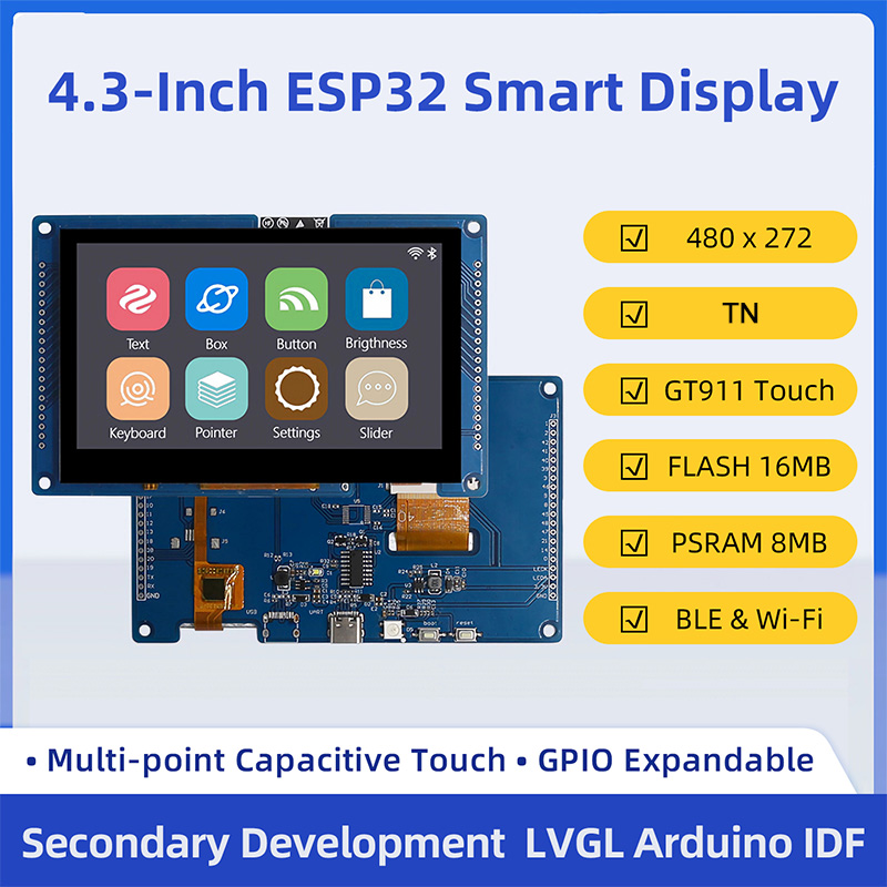 Esp32 P4 - ESP32 S3 4.3 İnç 480*272 Kapasitif