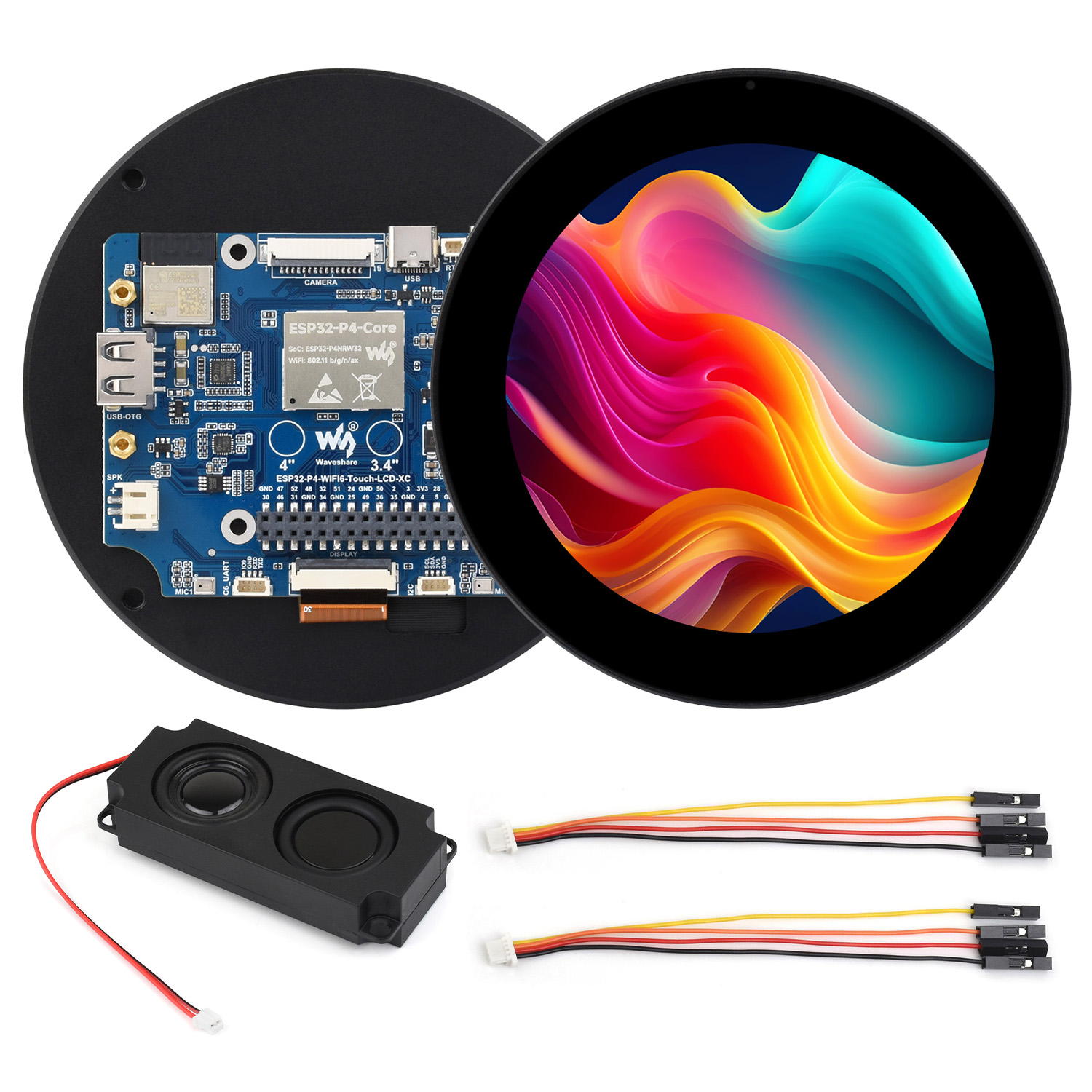 Esp32 P4 - ESP32-P4 3,4/4 İnç Yuvarlak Dokunmatik Ekran