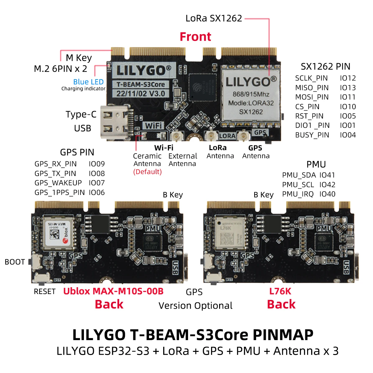 LILYGO T-BEAM-CORE V3.0 L76K U - Esp32 Development Board incelemesi ve fiyatı