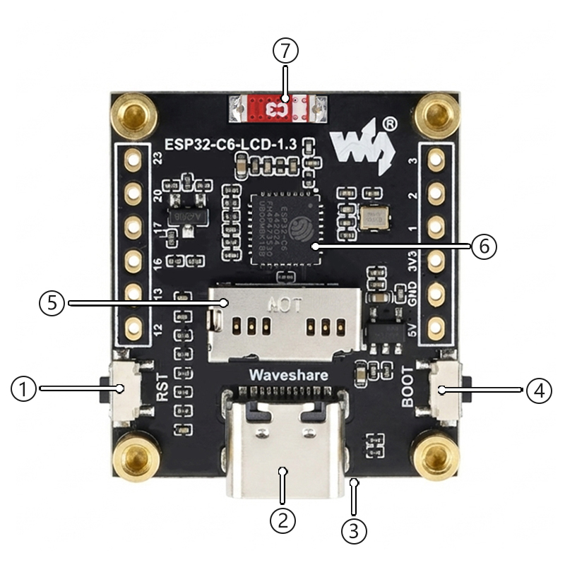 ESP32-C6 LCD Geliştirme Kartı  - Espressif Esp32 incelemesi ve fiyatı