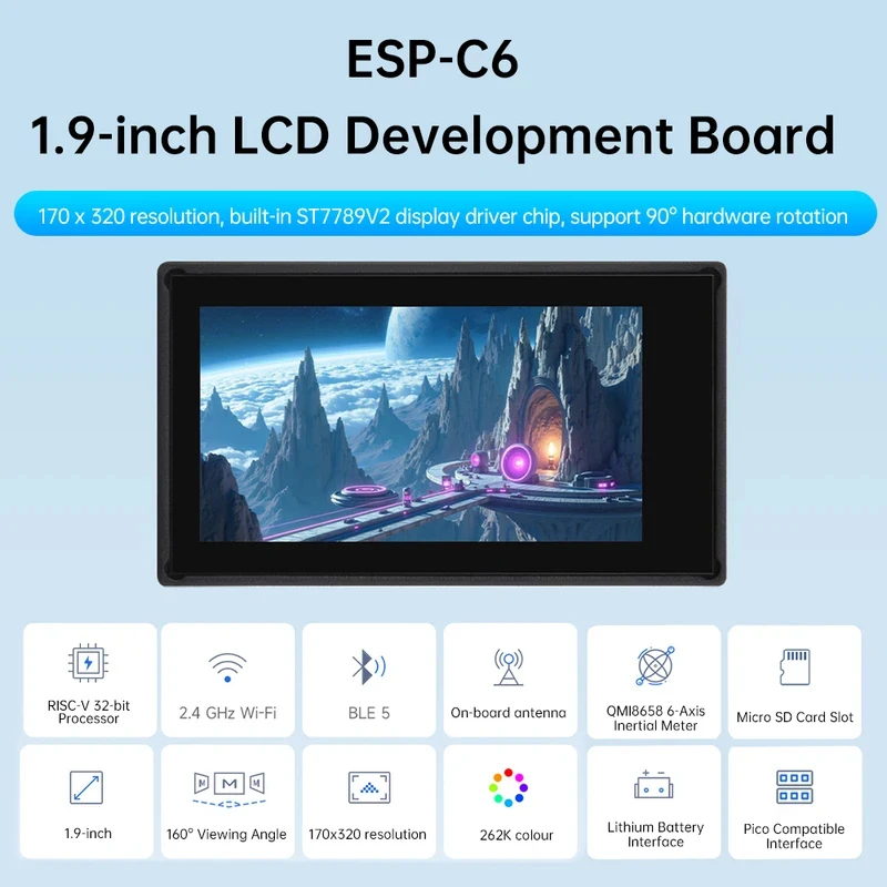 ESP32-C6 1,9 İnç LCD Ekran Gel - Esp32 C6 incelemesi ve fiyatı