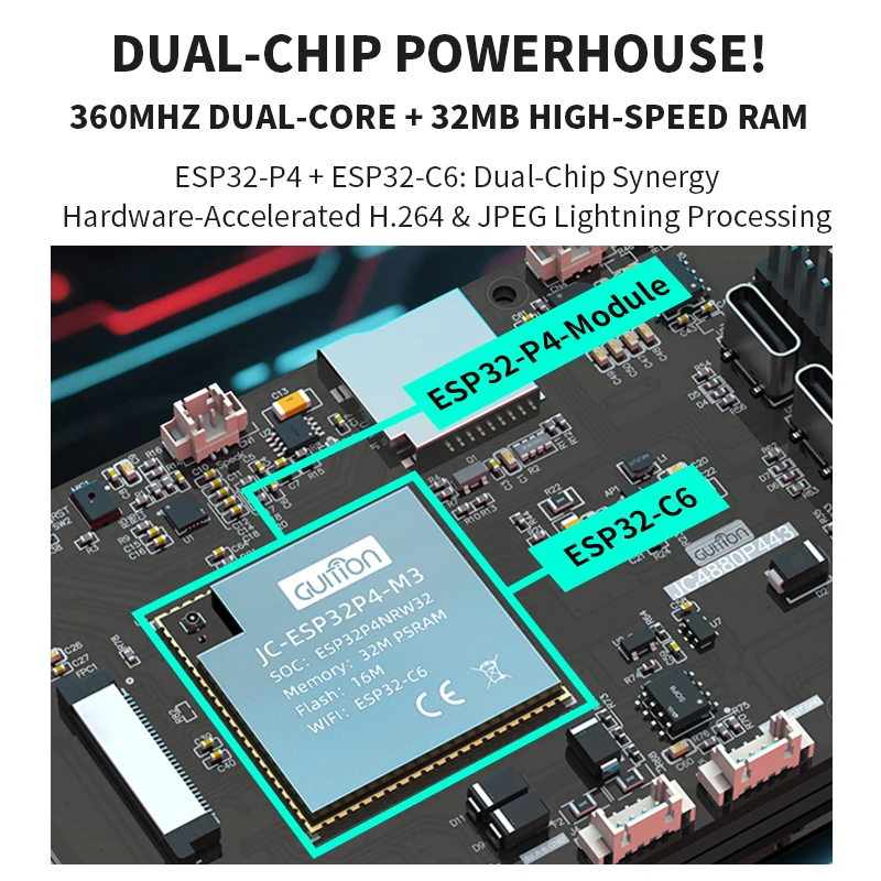 4.3 inç 480x800 IPS Kapasitif  - Esp32 C6 incelemesi ve fiyatı